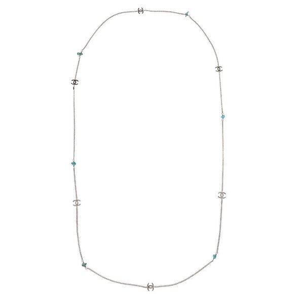 Chanel Chain Necklace Silver 97A 195349 - Picture 1 of 8